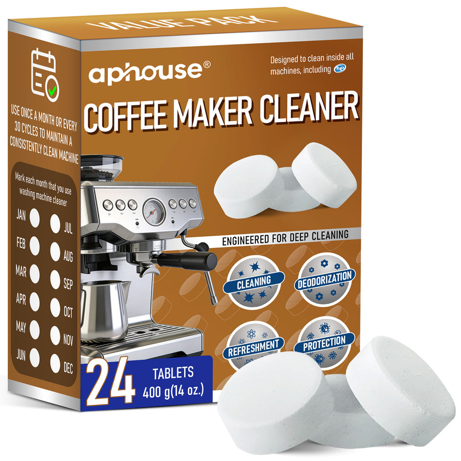 Coffee Machine Cleaner Descaler Tablets - 24 Count, Compatible With Nespresso, Keurig, Ninja, Delonghi, Miele, Coffee Maker Pot Descaling & Cleaning Tabs, Descale Drip Coffe And Espresso Machines
